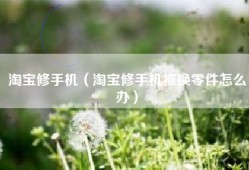 淘宝修手机（淘宝修手机被换零件怎么办）